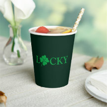 Zum Glück Green Clover Kleeblatt St. Patrick's Day
