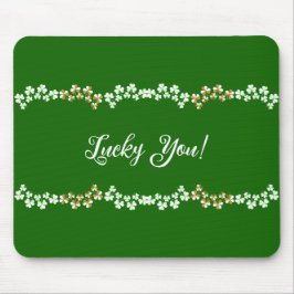 Zum Glück Grüne Kleeblätter St. Patrick's Day Mousepad