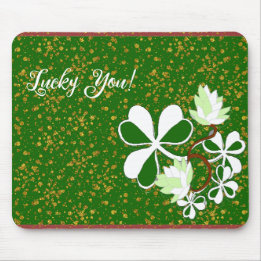 Zum Glück grünes Kleeblatt St. Patrick's Day Mousepad