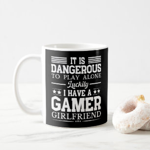 Zum Glück habe ich eine Gamer Girlfriend Funny Cou Kaffeetasse