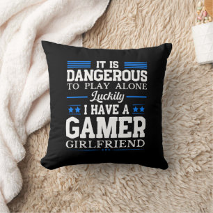 Zum Glück habe ich eine Gamer Girlfriend Funny Cou Kissen