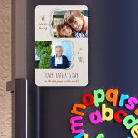 Zum Glück haben Sie Papa 2 Foto Vatertagsmagnet Magnet<br><div class="desc">Moderner Vatertag Magnet, personalisiert mit 2 Ihrer Lieblings-Fotos, die geformt und gerahmt mit geschmeidigen Klammern. Das Design lautet "Wir haben so viel Glück, dass Sie .. HAPPY VATHER'S DAY to the best papa in the world" in mageren Schriftart Typografie und handgeschriebene Skripte. Der Magnet ist für Sie entwickelt, um ein...</div>