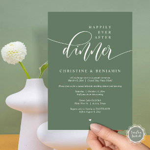 Zum Glück immer nach dem Abendessen, Elopement mod Einladung