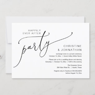 Zum Glück immer nach dem Party, Elopement Dinner D Einladung