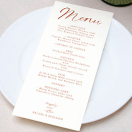 Zum Glück immer nach Hochzeiten Menü Elegant Boho Menükarte