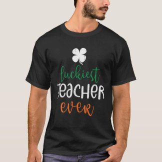 Zum Glück Lehrer je Kleeblatt St Patrick's Day Fu T-Shirt