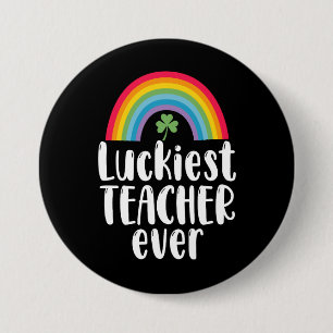 Zum Glück Lehrer je Schule Geschenk St Patricks Da Button