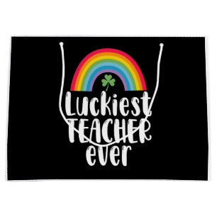 Zum Glück Lehrer je Schule Geschenk St Patricks Da Große Geschenktüte