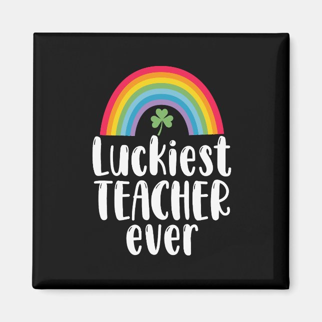 Zum Glück Lehrer je Schule Geschenk St Patricks Da Magnet (Vorne)