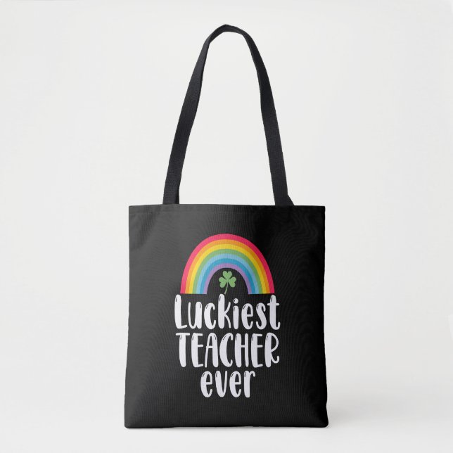 Zum Glück Lehrer je Schule Geschenk St Patricks Da Tasche (Vorderseite)