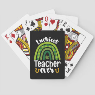 Zum Glück Lehrer je Schule St Patrick's Day Spielkarten