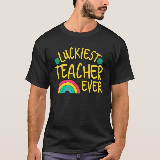 Zum Glück Lehrer je St Patrick's Day Teacher Sai T-Shirt (Vorderseite)