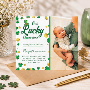 Zum Glück Little One - St. Patrick's Day Baby Show Einladung