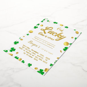 Zum Glück Little One - St. Patrick's Day Baby Show Folieneinladung