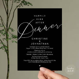 Zum Glück nach dem Abendessen, moderne romantische Einladung