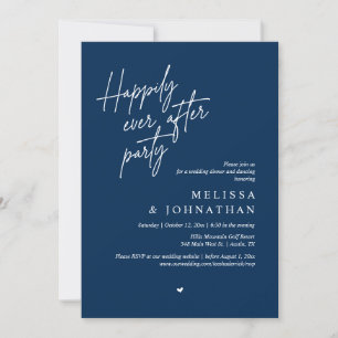 Zum Glück nach dem Party, das moderne Hochzeitsess Einladung