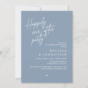 Zum Glück nach dem Party, das moderne Hochzeitsess Einladung