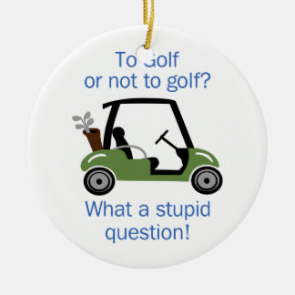 Zum Golf oder nicht Keramikornament