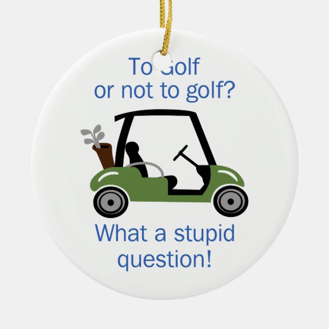 Zum Golf oder nicht Keramikornament (Vorne)