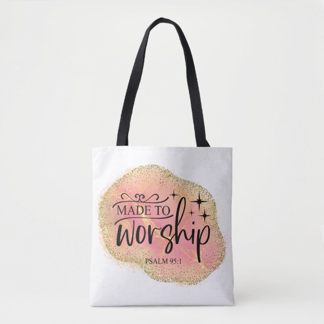 Zum Gottesdienst gemacht Tasche (Vorderseite)