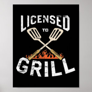 Zum Grillen von Pocket Emblem Grillen Koch Grill z Poster