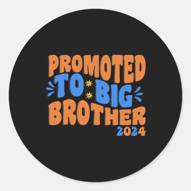 Zum großen Bruder 2024 befördert , Big Brother Runder Aufkleber (Vorderseite)