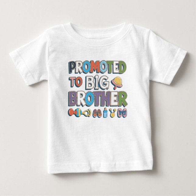 zum großen Bruder befördert Baby T-shirt (Vorderseite)