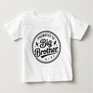 Zum großen Bruder befördert Kleinkind - Jungen Din Baby T-shirt