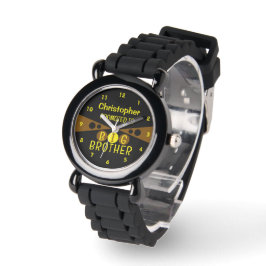 Zum großen Bruder gelb braun befördert Armbanduhr