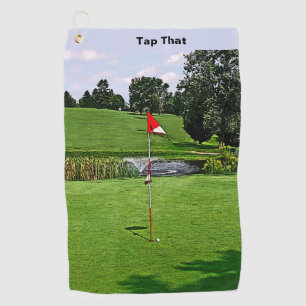 Zum grünen Text Golfhandtuch