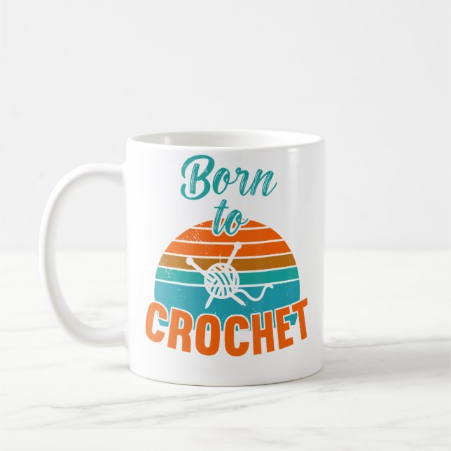 Zum Häkeln Geboren  Strickgarn Häkeln Kaffeetasse (Links)