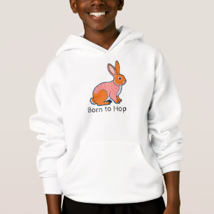 Zum Hoppeln geboren Hasen-Illustration  Hoodie
