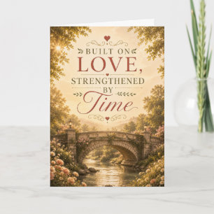Zum Jahrestag - Karte "Auf Liebe Gebaut"