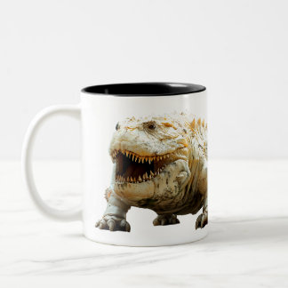 🦖 ☕️ zum Kaffee. Zweifarbige Tasse