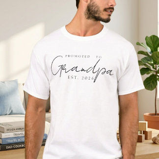 Zum klassischen Opa befördert EST-Jahres-Schriftde T-Shirt