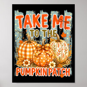 Zum Kürbisfeld Halloween Herbsternte Poster