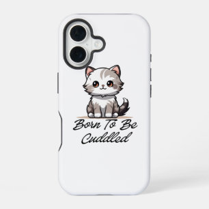 "Zum Kuscheln geboren Süße Katzenhandyhülle" iPhone 16 Hülle