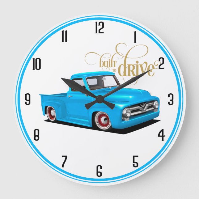 Zum Laufen gebaut Große Wanduhr (Vorderseite)