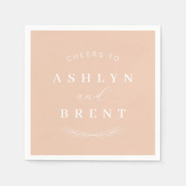 Zum Light Peach Wedding Cocktail Napkins Serviette