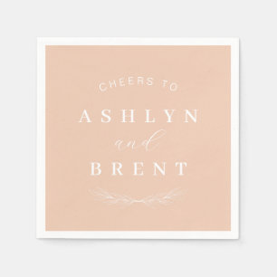 Zum Light Peach Wedding Cocktail Napkins Serviette