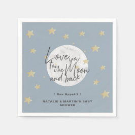 Zum Mond & Back Boy Baby Shower Paper Serviette