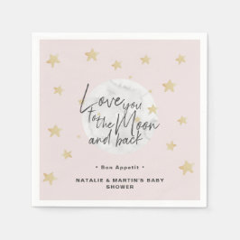 Zum Mond & Back Girl Babyduschpapier Serviette