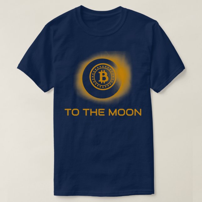 Zum Mond Bitcoin Solar Eclipse T-Shirt (Design vorne)