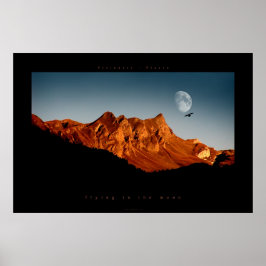 zum Mond fliegen Poster