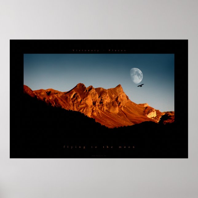 zum Mond fliegen Poster (Vorne)