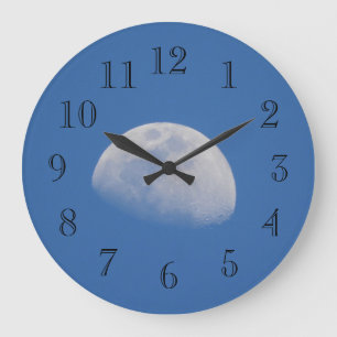 Zum Mond Große Wanduhr