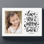 Zum Mond und zum hinteren EDITABLE FARBEN Foto Rah Fotoplatte<br><div class="desc">Personalisieren Sie sich einfach mit Ihrem Text und Foto(en) und erstellen Sie ein einmaliges Geschenk für sich oder jemanden,  den Sie Liebe! Hintergrund,  Text und Kunstwerk können in beliebig viele Farben geändert werden!</div>