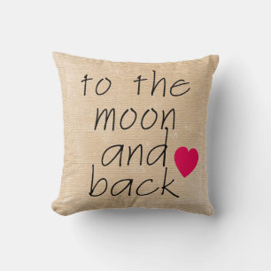 Zum Mond und zum Rücken Kissen