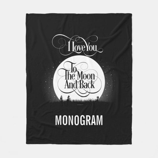 Zum Mond und zur Rückseite Fleecedecke (Vorderseite)