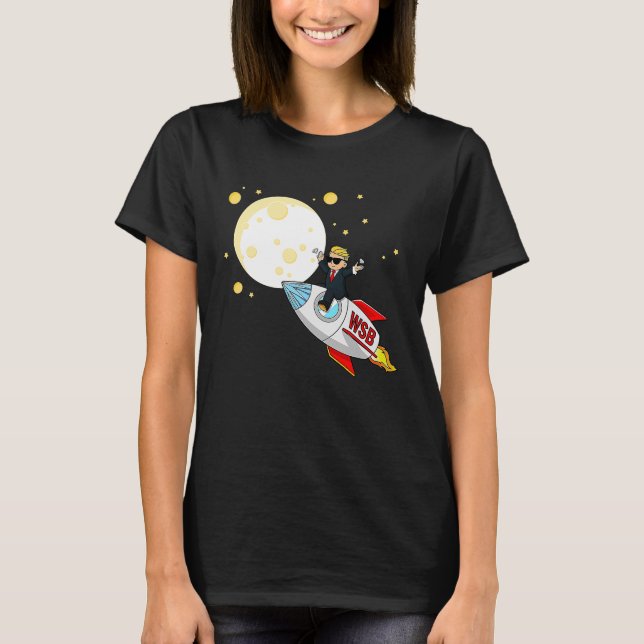 Zum Mond Wallstreetbetts Diamond Hände AMC Apes T-Shirt (Vorderseite)